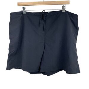 LL Bean BeanSport Shorts 2X Black Drawstring Waist Mesh Lined Womens